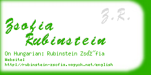 zsofia rubinstein business card